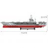 Kazi KY10002 10002 non  TÀU SÂN BAY KITTY HAWK CV-63 tỷ lệ 1:400 bộ đồ chơi xếp lắp ráp ghép mô hình Military Army USS KITTY HAWK CV-63 Quân Sự Bộ Đội 1868 khối