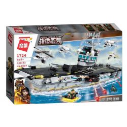 Enlighten 1724 Qman 1724 non  TÀU SÂN BAY bộ đồ chơi xếp lắp ráp ghép mô hình Tactical Espionage Action Chiến Thuật Quân Sự 1007 khối
