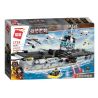 Enlighten 1724 Qman 1724 non  TÀU SÂN BAY bộ đồ chơi xếp lắp ráp ghép mô hình Tactical Espionage Action Chiến Thuật Quân Sự 1007 khối