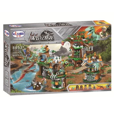 Winner 8053 non  KHU NHÀ TRÊN CÂY bộ đồ chơi xếp lắp ráp ghép mô hình Jurassic World DINOSAUR TRIBE Thế Giới Khủng Long 1000 khối