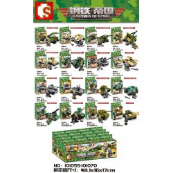 SEMBO 101055 101056 101057 101058 101059 101060 101061 101062 101063 101064 101065 101066 101067 101068 101069 101070 non  THIẾT BỊ QUÂN SỰ 16 MẪU bộ đồ chơi xếp lắp ráp ghép mô hình Empires Of Steel Đế Chế Thép 759 khối