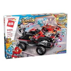 Enlighten 3406 Qman 3406 non  SIÊU XE CHIẾN ĐẤU bộ đồ chơi xếp lắp ráp ghép mô hình Power Squad Biệt Đội Siêu Đẳng 730 khối