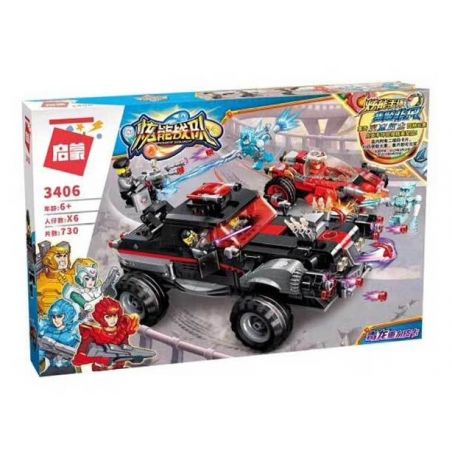 Enlighten 3406 Qman 3406 non  SIÊU XE CHIẾN ĐẤU bộ đồ chơi xếp lắp ráp ghép mô hình Power Squad Biệt Đội Siêu Đẳng 730 khối