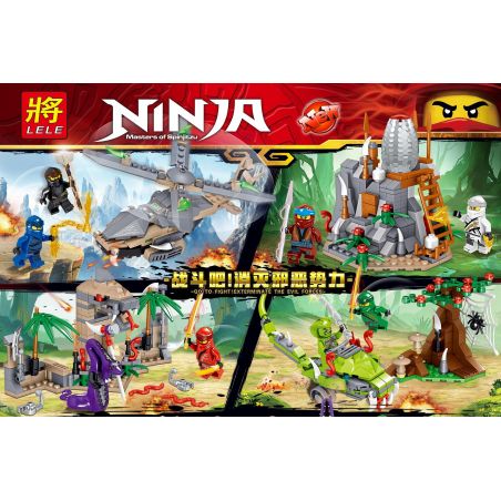 LELE 31178 non  ĐẠI CHIẾN NINJA bộ đồ chơi xếp lắp ráp ghép mô hình The  Ninjago Movie Ninja Lốc Xoáy 713 khối
