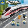 Kazi KY98228 98228 KY98229 98229 non  TÀU CAO TỐC ĐỘNG CƠ PIN CÓ RAY bộ đồ chơi xếp lắp ráp ghép mô hình Trains CITY TRAIN Tàu Hỏa 647 khối