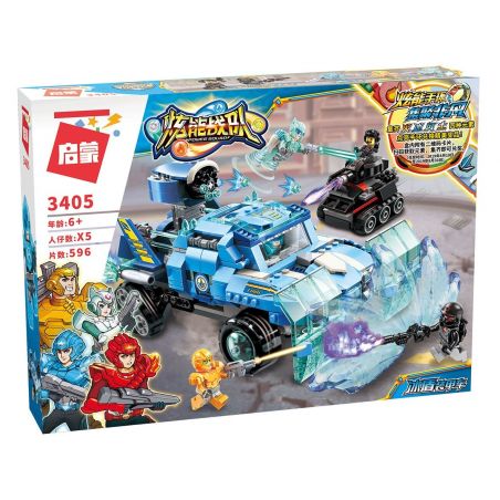 Enlighten 3405 Qman 3405 non  XE ĐỊA HÌNH PHÁ BĂNG bộ đồ chơi xếp lắp ráp ghép mô hình Power Squad Biệt Đội Siêu Đẳng 596 khối