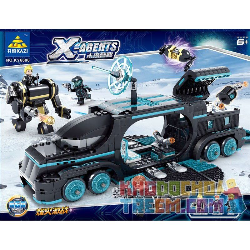 Kazi KY6606 6606 non  CHIẾN TRANH KHỐC LIỆT bộ đồ chơi xếp lắp ráp ghép mô hình X Agents X-AGENTS Đội Hành Động X 560 khối
