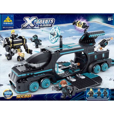 Kazi KY6606 6606 non  CHIẾN TRANH KHỐC LIỆT bộ đồ chơi xếp lắp ráp ghép mô hình X Agents X-AGENTS Đội Hành Động X 560 khối