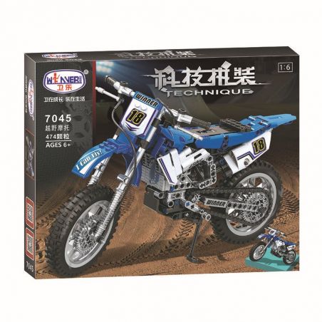 Winner 7045 non  MÔ TÔ ĐỊA HÌNH TỈ LỆ 1:6 tỷ lệ 1:6 bộ đồ chơi xếp lắp ráp ghép mô hình  THE OFF-ROAD MOTORBIKE Kỹ Thuật Công Nghệ Cao Mô Hình Phương Tiện 474 khối