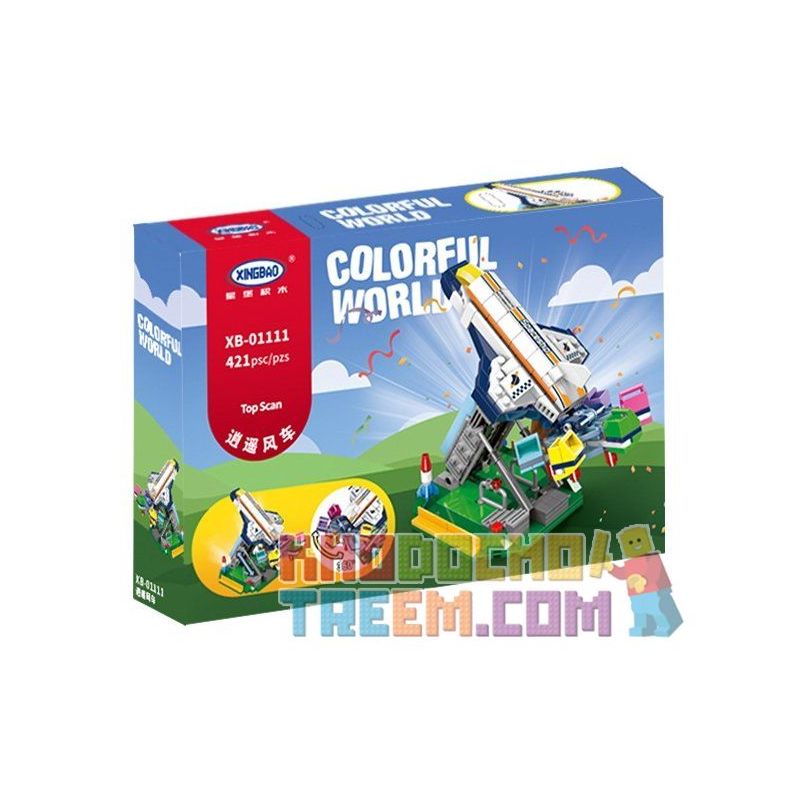 XINGBAO XB-01111 01111 XB01111 non  TÀU VŨ TRỤ bộ đồ chơi xếp lắp ráp ghép mô hình Colorful World COLORFUL WORLD TOP SCAN Thế Giới Sắc Màu 421 khối