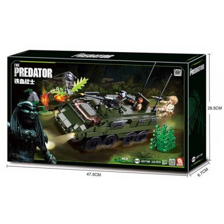 SLUBAN M38-B0719B B0719B 0719B M38B0719B 38-B0719B non  CHIẾN ĐẤU VỚI NGƯỜI NGOÀI HÀNH TINH bộ đồ chơi xếp lắp ráp ghép mô hình Alien Vs. Predator THE PREDATOR Cuộc Chiến Dưới Tháp Cổ 420 khối