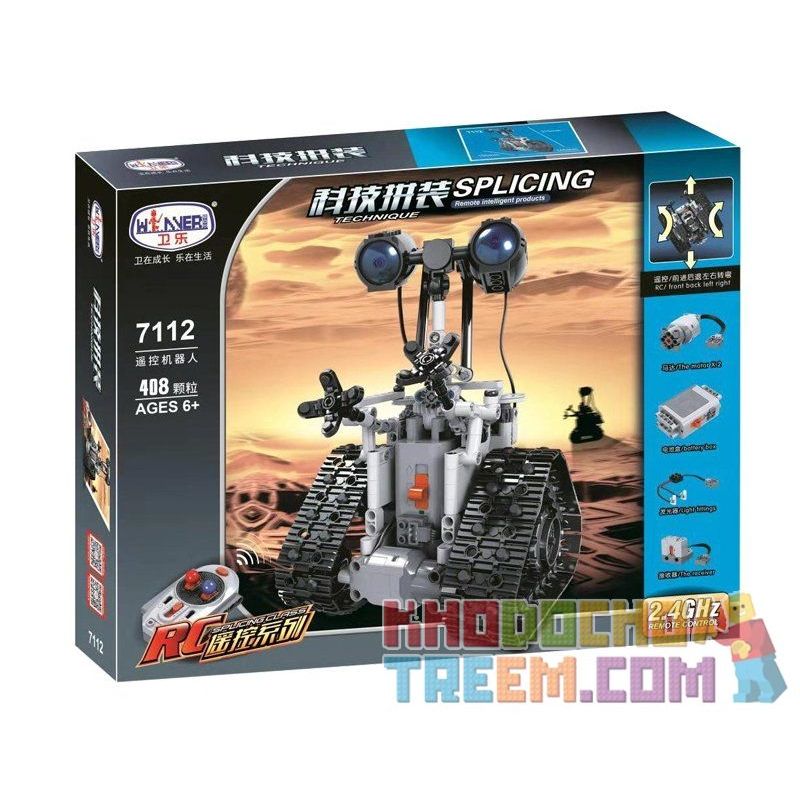 Winner 7112 non  NGƯỜI MÁY BÁNH XÍCH bộ đồ chơi xếp lắp ráp ghép mô hình  SPLICING RC ROBOT Kỹ Thuật Công Nghệ Cao Mô Hình Phương Tiện 408 khối