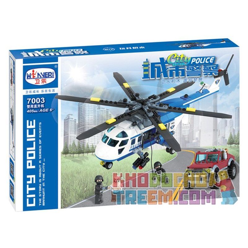 IBLOCK PL-920-118 920-118 PL920-118 Winner 7003 non  TRỰC THĂNG CẢNH SÁT bộ đồ chơi xếp lắp ráp ghép mô hình Police CITY POLICE 405 khối