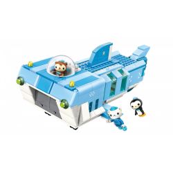 Enlighten 3705 Qman 3705 non  TÀU THÁM HIỂM ĐẠI DƯƠNG bộ đồ chơi xếp lắp ráp ghép mô hình Octonauts 404 khối
