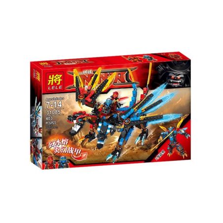 LELE 31085 non  RỒNG MÁY BIẾN HÌNH 2 ĐẦU bộ đồ chơi xếp lắp ráp ghép mô hình The  Ninjago Movie THE LELE NINJA MOVIE Ninja Lốc Xoáy 403 khối
