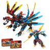 LELE 31085 non  RỒNG MÁY BIẾN HÌNH 2 ĐẦU bộ đồ chơi xếp lắp ráp ghép mô hình The  Ninjago Movie THE LELE NINJA MOVIE Ninja Lốc Xoáy 403 khối