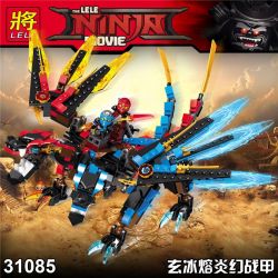 LELE 31085 non  RỒNG MÁY BIẾN HÌNH 2 ĐẦU bộ đồ chơi xếp lắp ráp ghép mô hình The  Ninjago Movie THE LELE NINJA MOVIE Ninja Lốc Xoáy 403 khối