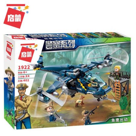 Enlighten 1922 Qman 1922 non  OSPREY ĐÌNH CÔNG bộ đồ chơi xếp lắp ráp ghép mô hình Police BATTLE FORCE Cảnh Sát 402 khối