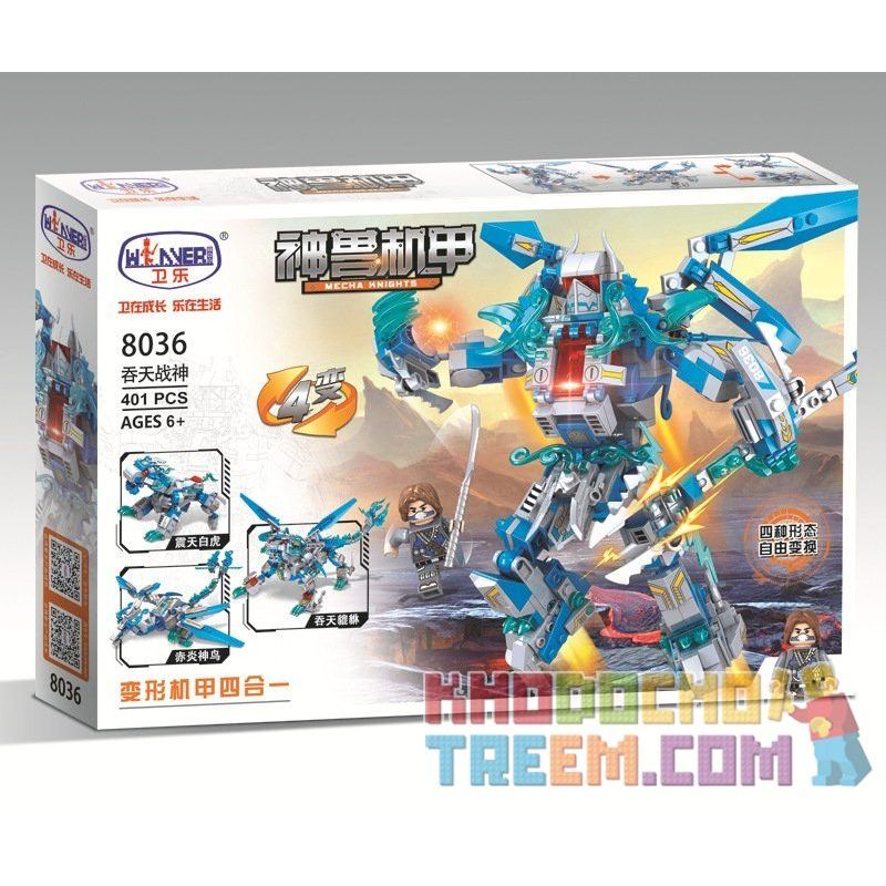 Winner 8036 non  THẦN CHIẾN TRANH bộ đồ chơi xếp lắp ráp ghép mô hình Transformers Robot Đại Chiến Người Máy Biến Hình 401 khối