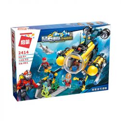 Enlighten 2414 Qman 2414 non  TÀU NGẦM EXPLORER bộ đồ chơi xếp lắp ráp ghép mô hình Kyanite Squad Đội Khai Khoáng 401 khối