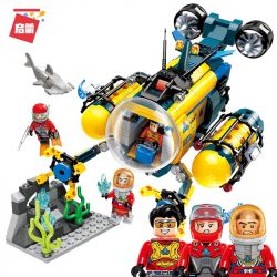 Enlighten 2414 Qman 2414 non  TÀU NGẦM EXPLORER bộ đồ chơi xếp lắp ráp ghép mô hình Kyanite Squad Đội Khai Khoáng 401 khối