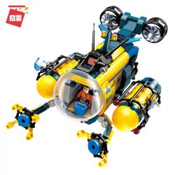 Enlighten 2414 Qman 2414 non  TÀU NGẦM EXPLORER bộ đồ chơi xếp lắp ráp ghép mô hình Kyanite Squad Đội Khai Khoáng 401 khối