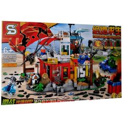 SHENG YUAN SY SY1232 1232 non  TRÒ CHƠI SINH TỒN bộ đồ chơi xếp lắp ráp ghép mô hình Pubg Battlegrounds Bắn Súng 888 khối