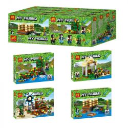 LELE 33066 non  LÀNG QUÊ YÊN BÌNH bộ đồ chơi xếp lắp ráp ghép mô hình Minecraft MY WORLD Game Xây Dựng 715 khối