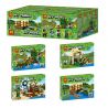 LELE 33066 non  LÀNG QUÊ YÊN BÌNH bộ đồ chơi xếp lắp ráp ghép mô hình Minecraft MY WORLD Game Xây Dựng 715 khối