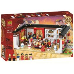 NOT  CHINESE NEW YEAR'S EVE DINNER 80101 KING 80016 Bela Lari 11142 LEJI 13001 LEPIN 46001 SHENG YUAN/SY 1260 xếp lắp ráp ghép mô hình BỮA TỐI ĐÊM GIAO THỪA CỦA NGƯỜI TRUNG QUỐC Seasonal Mùa Lễ Hội 615 khối