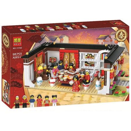 NOT  CHINESE NEW YEAR'S EVE DINNER 80101 KING 80016 Bela Lari 11142 LEJI 13001 LEPIN 46001 SHENG YUAN/SY 1260 xếp lắp ráp ghép mô hình BỮA TỐI ĐÊM GIAO THỪA CỦA NGƯỜI TRUNG QUỐC Seasonal Mùa Lễ Hội 615 khối