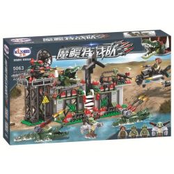 Winner 5063 non  PHÁO ĐÀI CÁ SẤU bộ đồ chơi xếp lắp ráp ghép mô hình Crocodile Special Forces Cá Sấu Đặc Nhiệm 596 khối