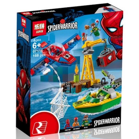 NOT  SPIDER-MAN DOC OCK DIAMOND HEIST 76134 Bela Lari 11185 LEPIN 07116 xếp lắp ráp ghép mô hình TÀU BAY CỦA NGƯỜI NHỆN VỤ TRỘM KIM CƯƠNG DOC OCK Marvel Super Heroes Siêu Anh Hùng Marvel 150 khối