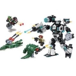 Winner 5062 non  CHIẾN ĐẤU VỚI NGƯỜI CÁ SẤU bộ đồ chơi xếp lắp ráp ghép mô hình Crocodile Special Forces Cá Sấu Đặc Nhiệm 490 khối