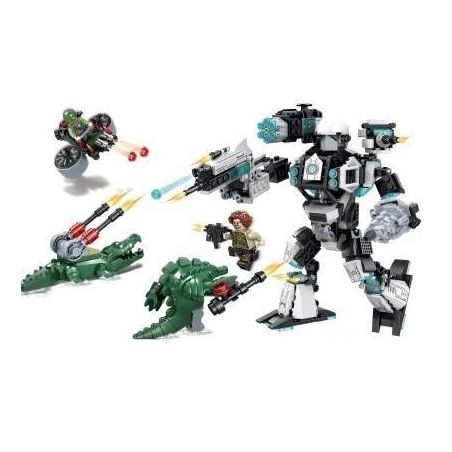 Winner 5062 non  CHIẾN ĐẤU VỚI NGƯỜI CÁ SẤU bộ đồ chơi xếp lắp ráp ghép mô hình Crocodile Special Forces Cá Sấu Đặc Nhiệm 490 khối