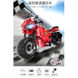 DOUBLEE CADA C51024 51024 non  XE MÔ TÔ ĐUA ĐỎ bộ đồ chơi xếp lắp ráp ghép mô hình  DETECH Kỹ Thuật Công Nghệ Cao Mô Hình Phương Tiện 484 khối