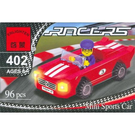 Enlighten 402 Qman 402 non  XE THỂ THAO MÀU ĐỎ bộ đồ chơi xếp lắp ráp ghép mô hình Speed Champions Racing Cars RACERS Đua Xe Công Thức 96 khối