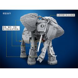 Winner 7107 non  VOI MÁY BIẾT ĐI KÊU LẮC ĐẦU CONG VÒI VẪY ĐUÔI bộ đồ chơi xếp lắp ráp ghép mô hình  SPLICING RC ELEPHANT WITH LIGHTS AND SOUN Kỹ Thuật Công Nghệ Cao Mô Hình Phương Tiện 1542 khối