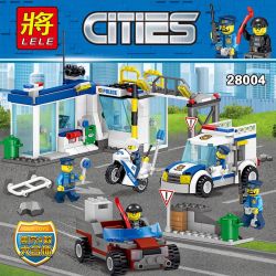 LELE 28004 non  TRẠM CẢNH SÁT bộ đồ chơi xếp lắp ráp ghép mô hình City Thành Phố 398 khối