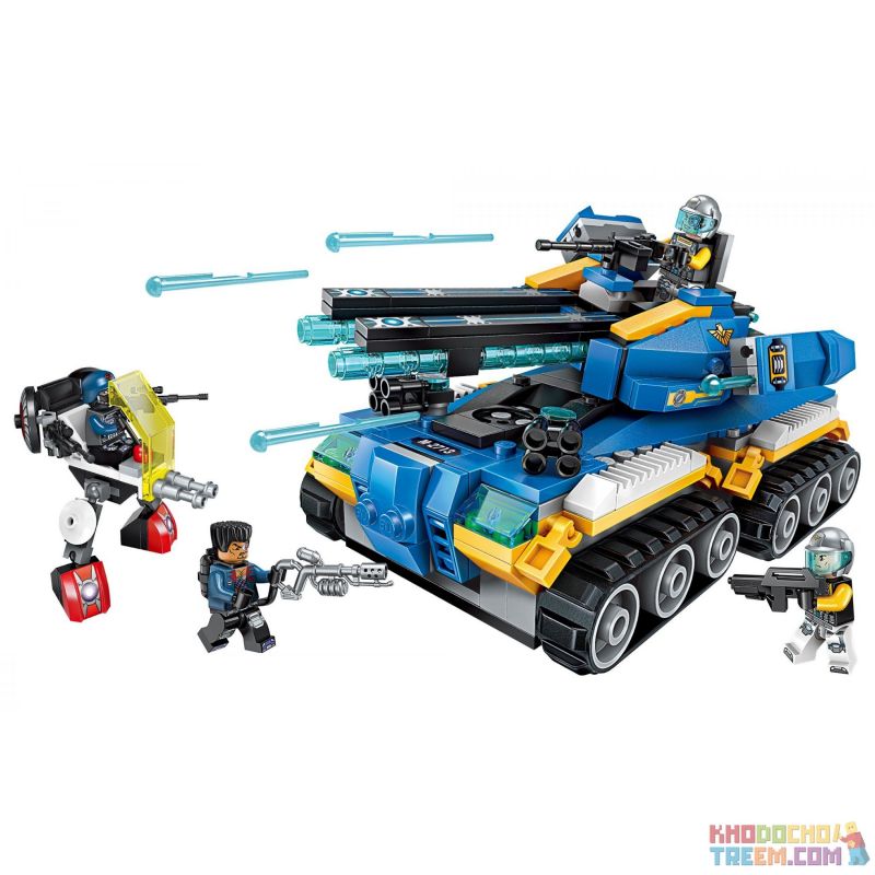Enlighten 2713 Qman 2713 non  XE TĂNG CÔNG NGHỆ CAO bộ đồ chơi xếp lắp ráp ghép mô hình The High-Tech Era Kỷ Nguyên Công Nghệ Cao 398 khối