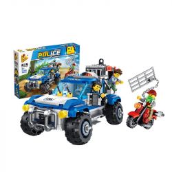PanlosBrick 681004B Panlos Brick 681004B non  XE BÁN TẢI CỦA CẢNH SÁT bộ đồ chơi xếp lắp ráp ghép mô hình Police 398 khối