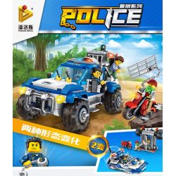 PanlosBrick 681004B Panlos Brick 681004B non  XE BÁN TẢI CỦA CẢNH SÁT bộ đồ chơi xếp lắp ráp ghép mô hình Police 398 khối