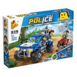 PanlosBrick 681004B Panlos Brick 681004B non  XE BÁN TẢI CỦA CẢNH SÁT bộ đồ chơi xếp lắp ráp ghép mô hình Police 398 khối