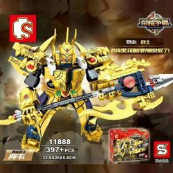 SEMBO 11888 non  CHIẾN BINH VÀNG bộ đồ chơi xếp lắp ráp ghép mô hình King Of Glory Hegemony Game Liên Quân 397 khối