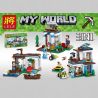 LELE 33078 non  NGÔI NHÀ HIỆN ĐẠI 3 TRONG 1 bộ đồ chơi xếp lắp ráp ghép mô hình Minecraft MY WORLD Game Xây Dựng 396 khối