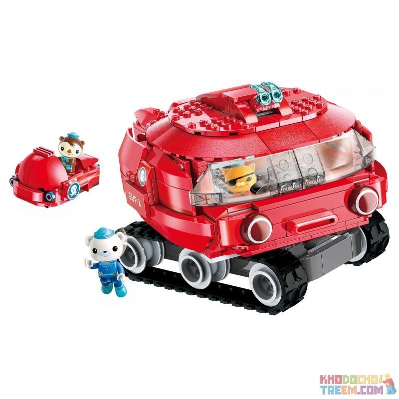 Enlighten 3707 Qman 3707 non  TÀU NGẦM BÁNH XÍCH bộ đồ chơi xếp lắp ráp ghép mô hình Octonauts Thám Hiểm Đại Dương 395 khối