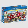 SEMBO 603034 non  ĐỘI XE CỨU HỎA LẮP ĐƯỢC 27 MẪU bộ đồ chơi xếp lắp ráp ghép mô hình Fire Rescure FIRE FRONTLINE 394 khối