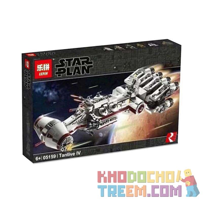 NOT  TANTIVE 75244 LARI 11431 LEPIN 05159 xếp lắp ráp ghép mô hình TÀU VŨ TRỤ TANTIVE Star Wars Chiến Tranh Giữa Các Vì Sao 1768 khối