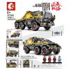 SEMBO 107006 non  XE VẬN CHUYỂN BỌC THÉP bộ đồ chơi xếp lắp ráp ghép mô hình The Wandering Earth CARGOTRUCK-IRON Lưu Lạc Địa Cầu 1445 khối