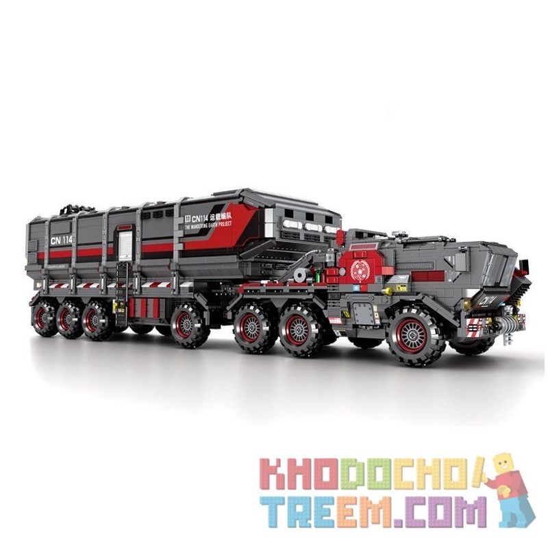 SEMBO 107009 non  XE TẢI VẬN CHUYỂN bộ đồ chơi xếp lắp ráp ghép mô hình The Wandering Earth CARGOTRUCK-TRANSPORT Lưu Lạc Địa Cầu 3712 khối